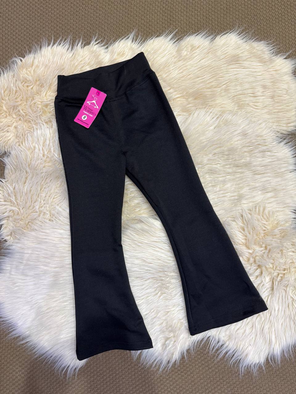 Girls Plain Flared Pants – Smooth & Stylish Look