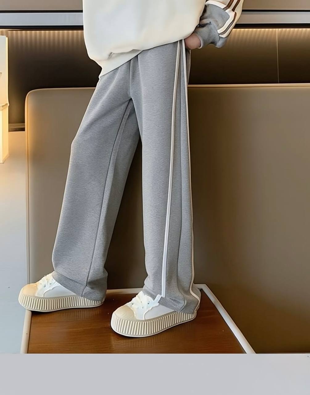 Wide Leg Stripe Pants – Cotton Milano