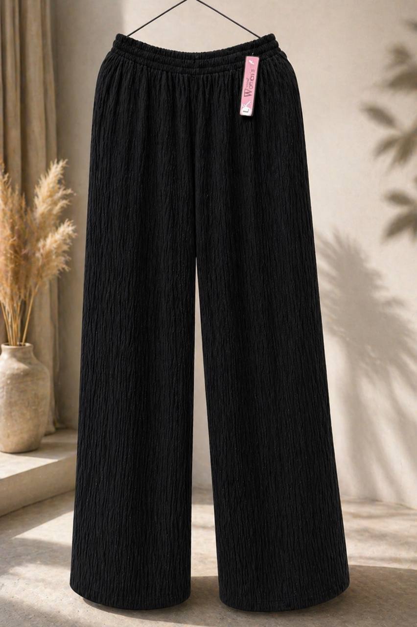 Crinkle Wide Leg Pants – Comfy Everyday Fit